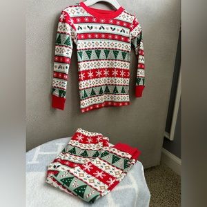 Adorable two piece Holiday Pajamas * note booties not sold with Pajamas.